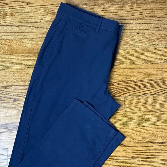 J. Crew Blue Ankle Cropped Pants 34x32. Like new. - Picture 2 of 9